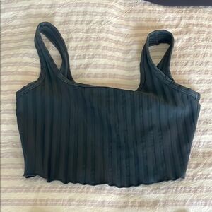 Black Ribbed Women's Top